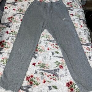 Nike S Grey Wide Leg Sweats with Pockets